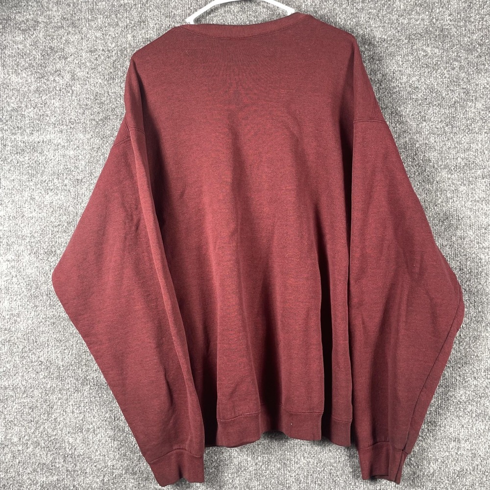 VTG Wilson Sweatshirt‎ Mens 2XL XXL Red Pullover Fleece Heavyweight Blank Retro - Picture 12 of 12